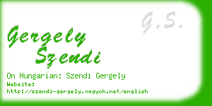 gergely szendi business card